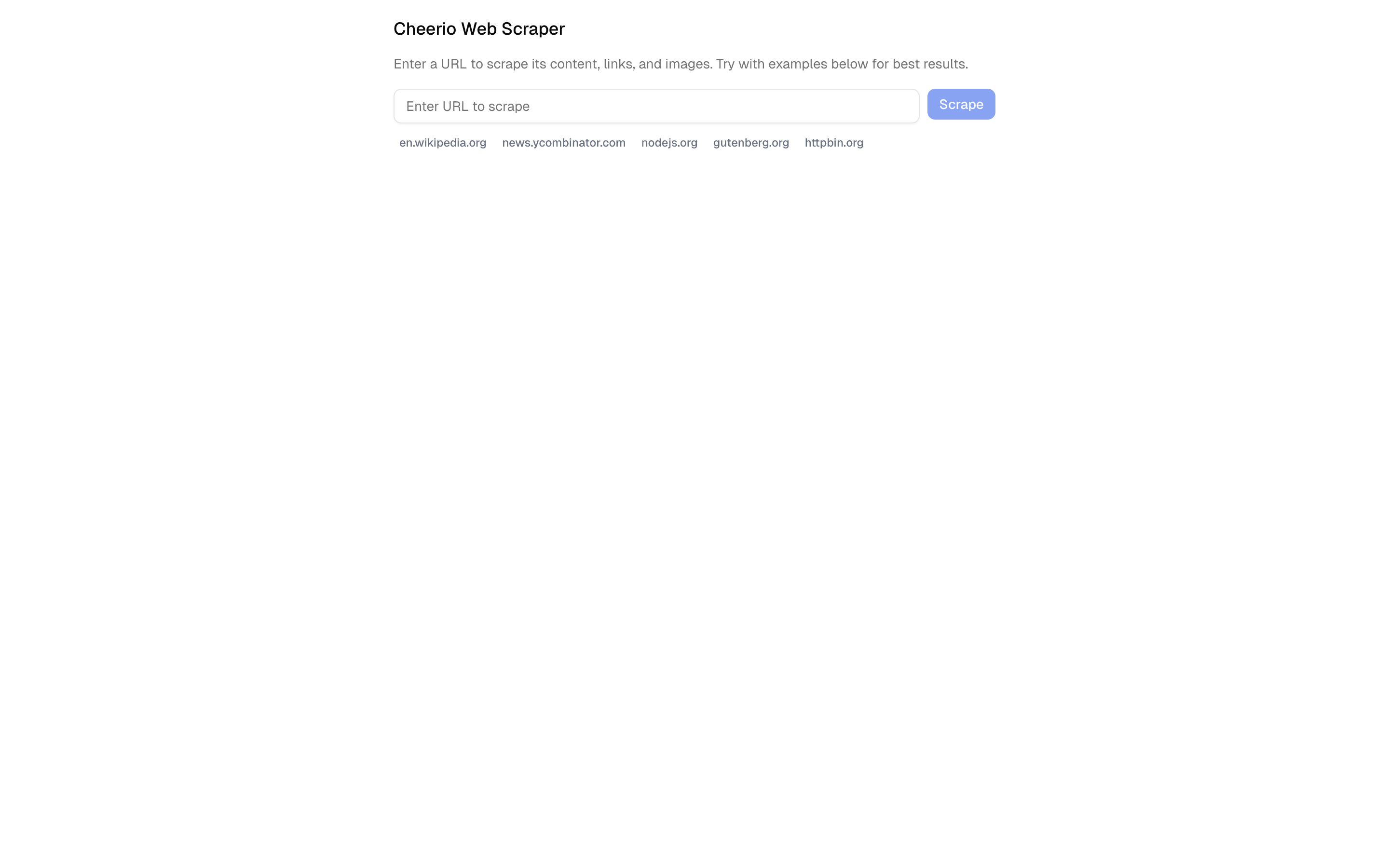 cheerio-scraper data example